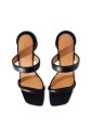 black-leather-double-strap-slip-on-heels