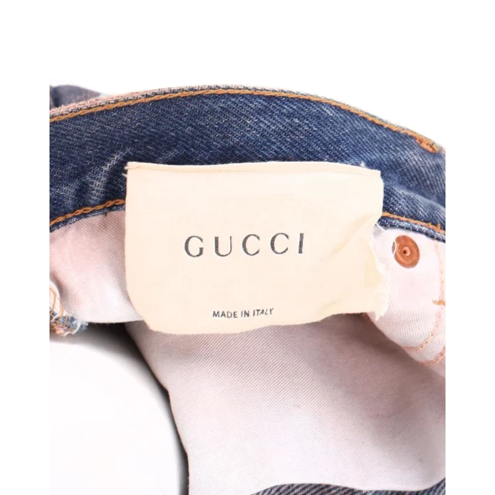 Gucci Vintage Pre-owned Cotton jeans Blue Dames