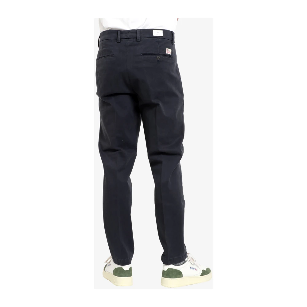 Roy Roger's Blauwe Chino Wortel Silhouet Broek Blue Heren
