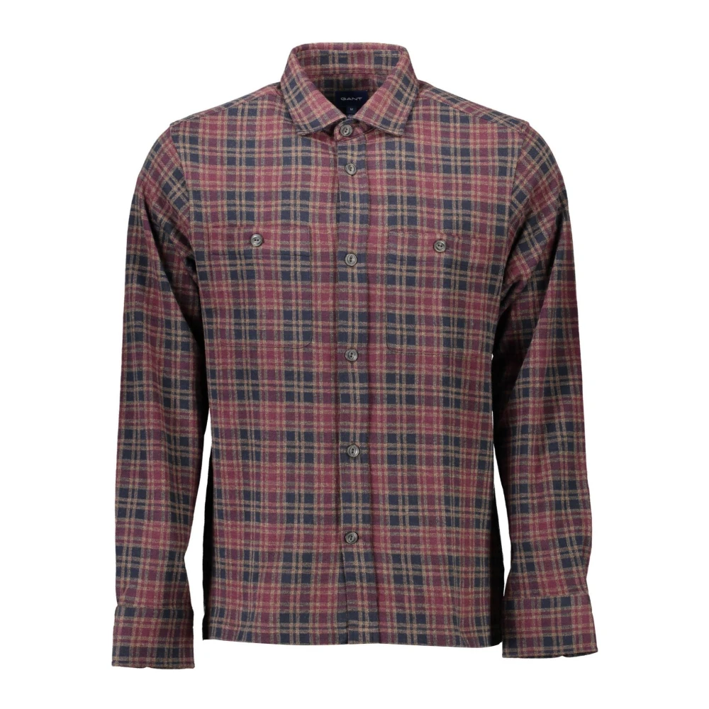 Gant Men's Brown Long Sleeve Shirt French Collar