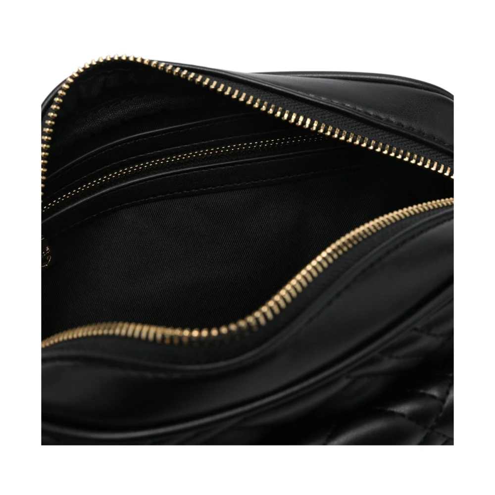Love Moschino Zwarte Diamond Quilted Crossbody Tas Black Dames