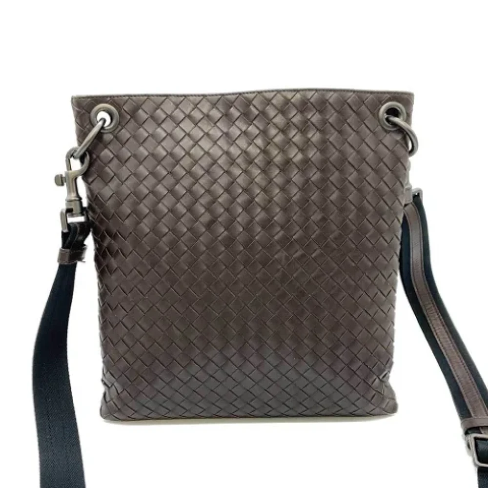 Bottega Veneta Vintage Pre-owned Fabric shoulder-bags Brown Dames