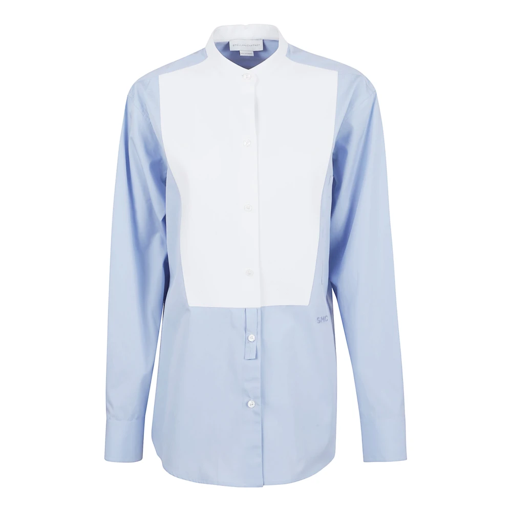 Stella Mccartney Women's Blue Flared Short Sleeve Shirt