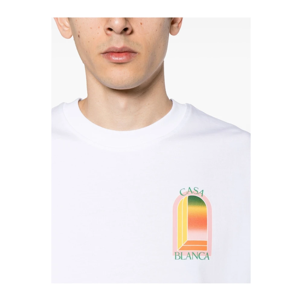 Casablanca Gradient L'Arche T-Shirt White Heren