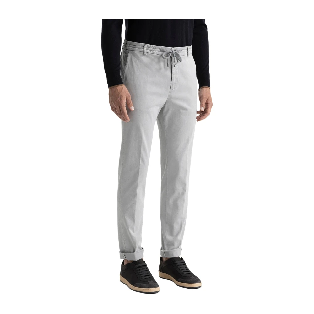 PESERICO Katoen tencel en zijden joggers Gray Heren