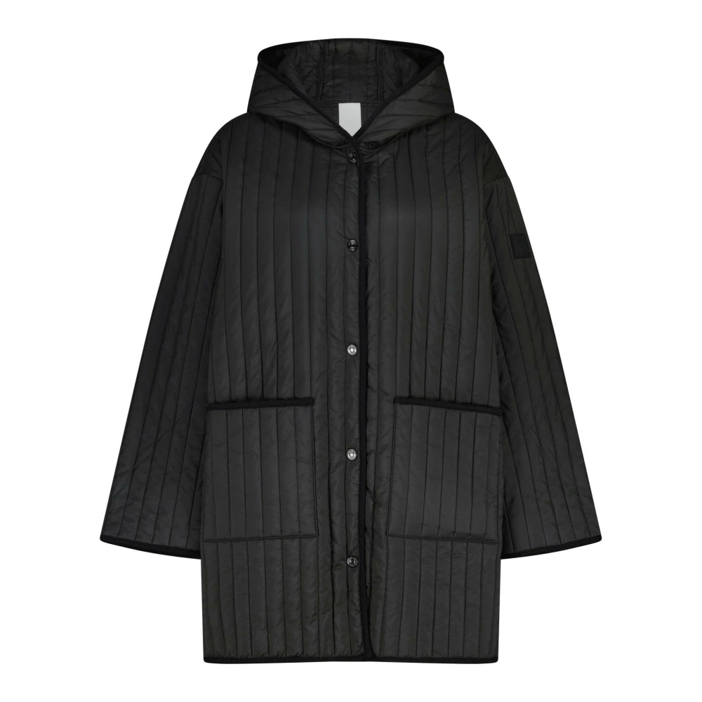 Marc Cain Single-Breasted Coats Black Dames