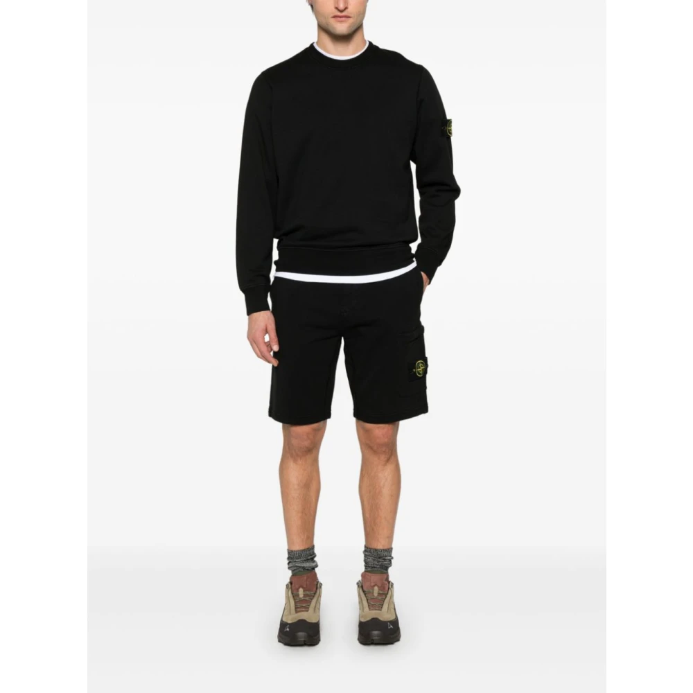 Stone Island Zwarte Bermuda Shorts voor Mannen Black Heren