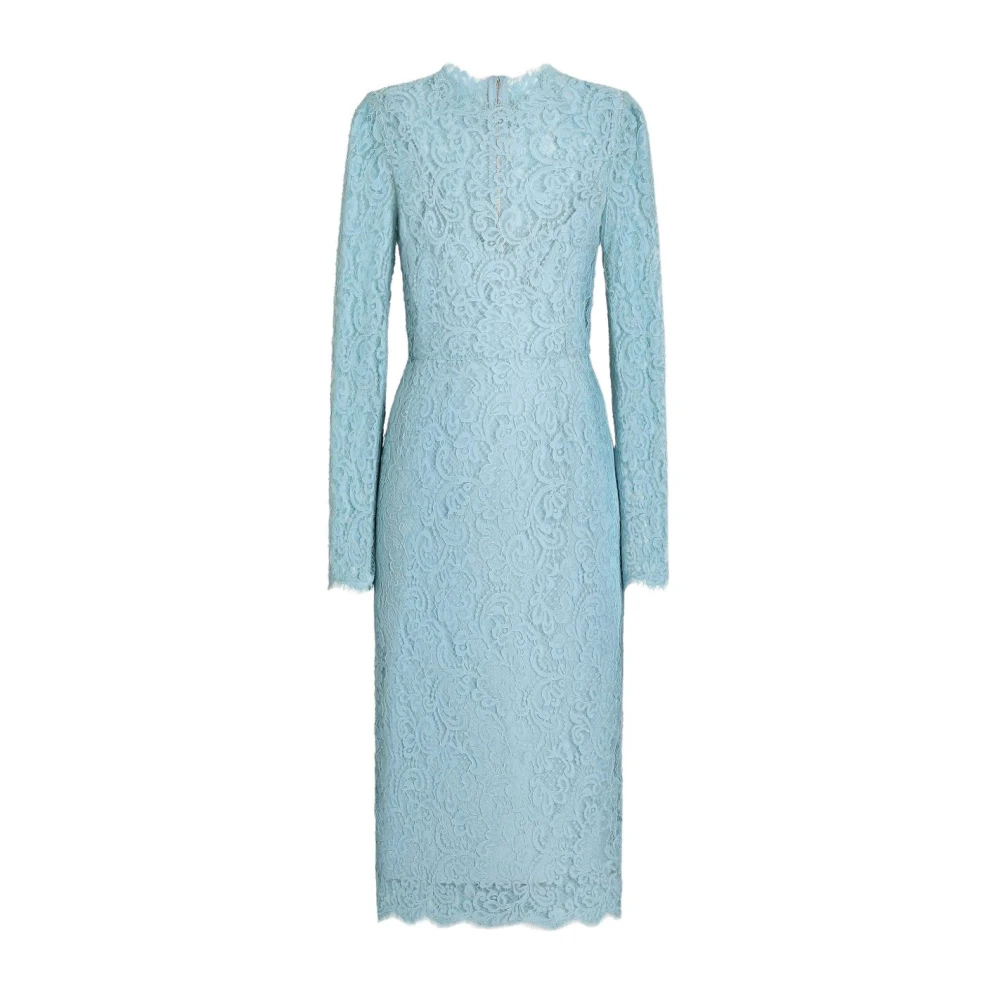 Dolce & Gabbana Women's Blue Midi Dresses, L, Midi Dresses