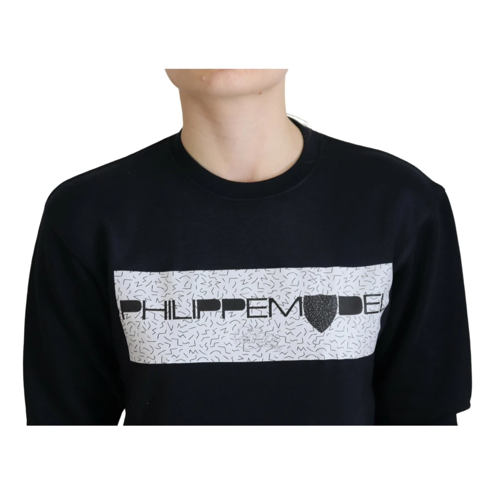 Philippe Model Zwarte Katoenen Bedrukte Trui Black Dames