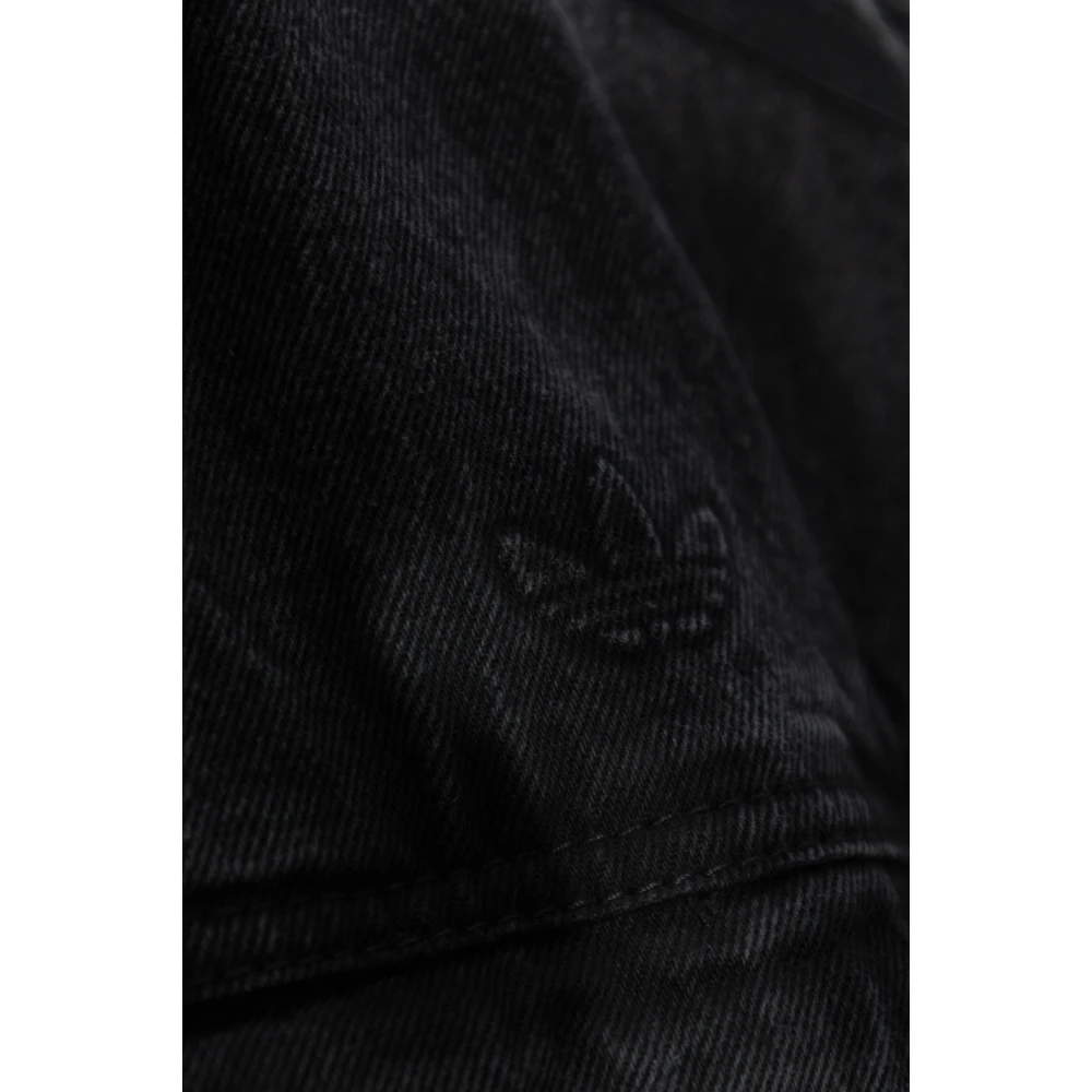 adidas Originals Denim jack in oversized stijl Black Dames