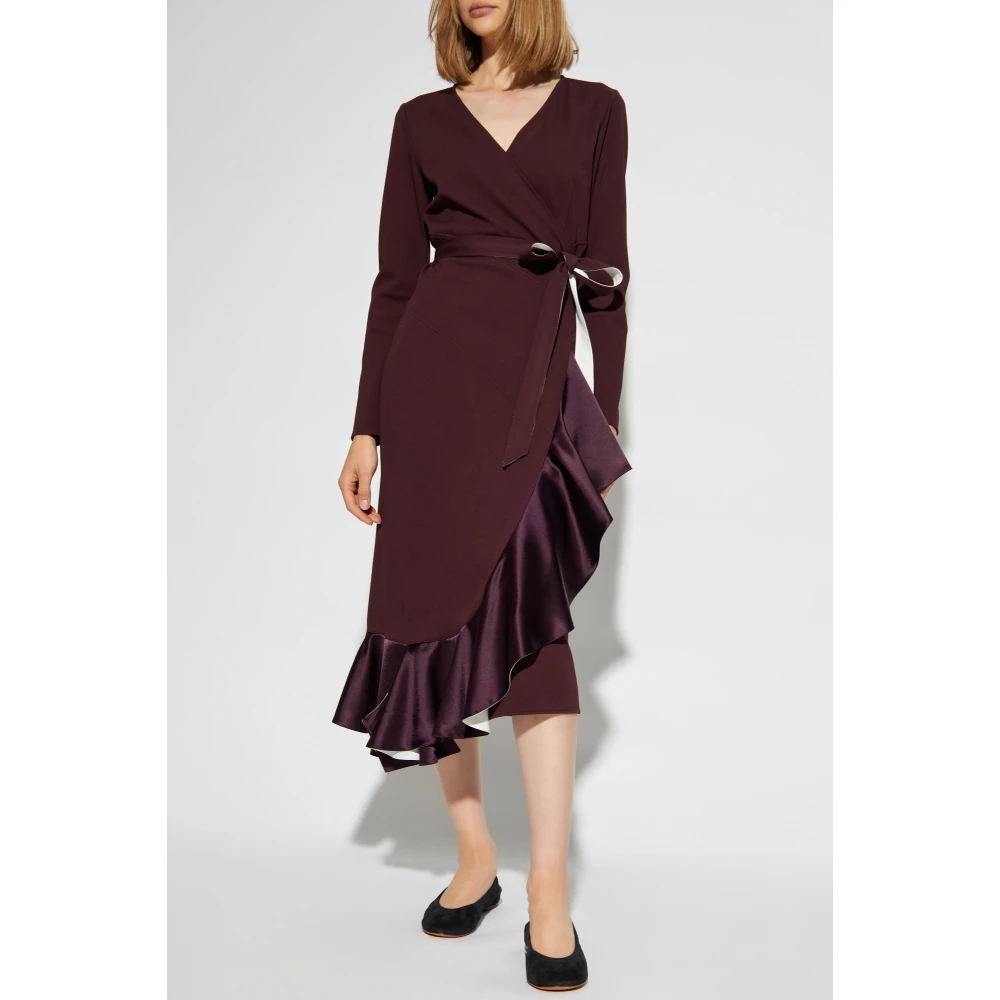 Lanvin Gerimpelde Jurk Purple Dames