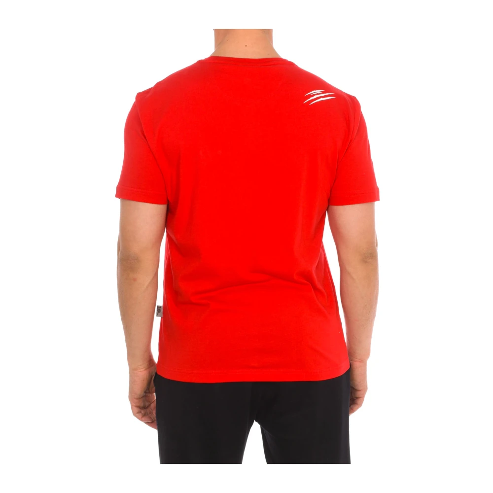 Plein Sport T-shirt met korte mouwen en Claw Print Red Heren