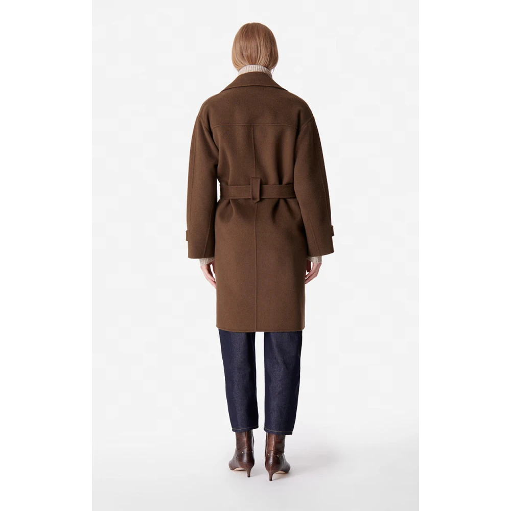 Vanessa Bruno Khaki Wollen Blend Ceintuurjas Green Dames