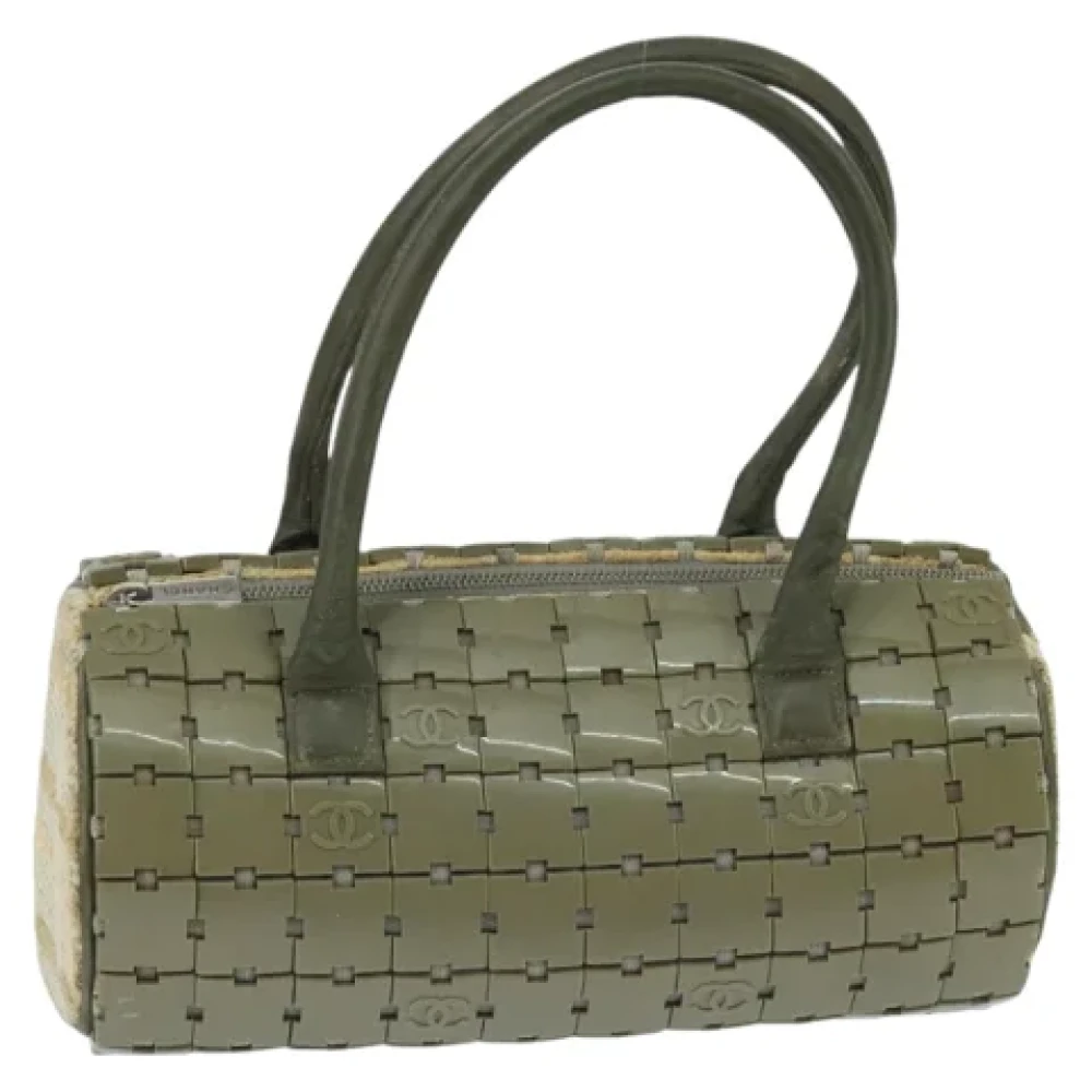 Chanel Vintage Pre-owned Plastic handbags Brown Dames