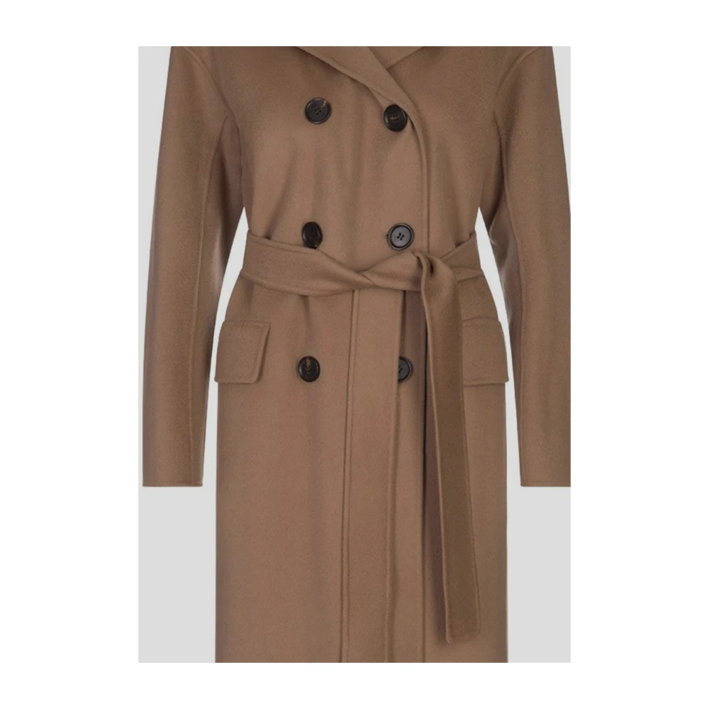 Max Mara Wollen Favola Jas Beige Dames