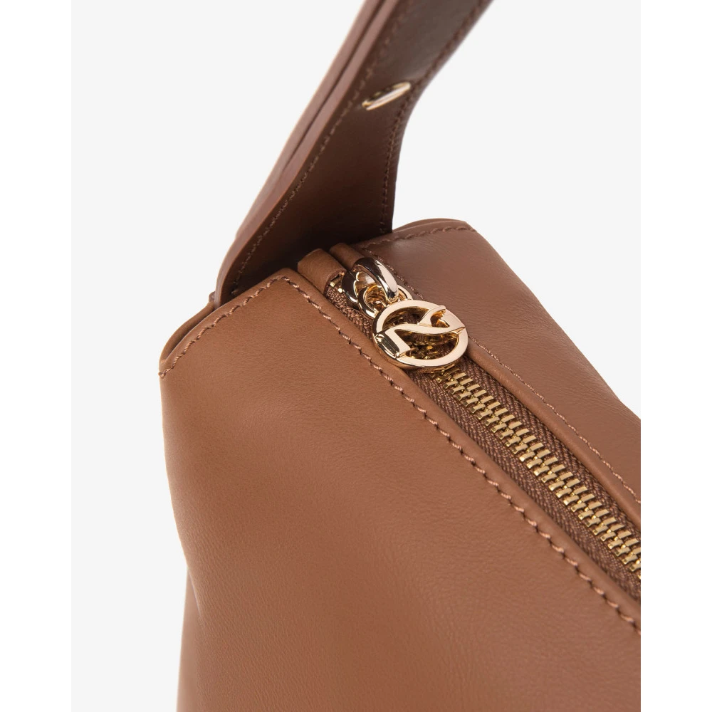 Nerogiardini Leren Hobo Tas met Logovoering Brown Dames