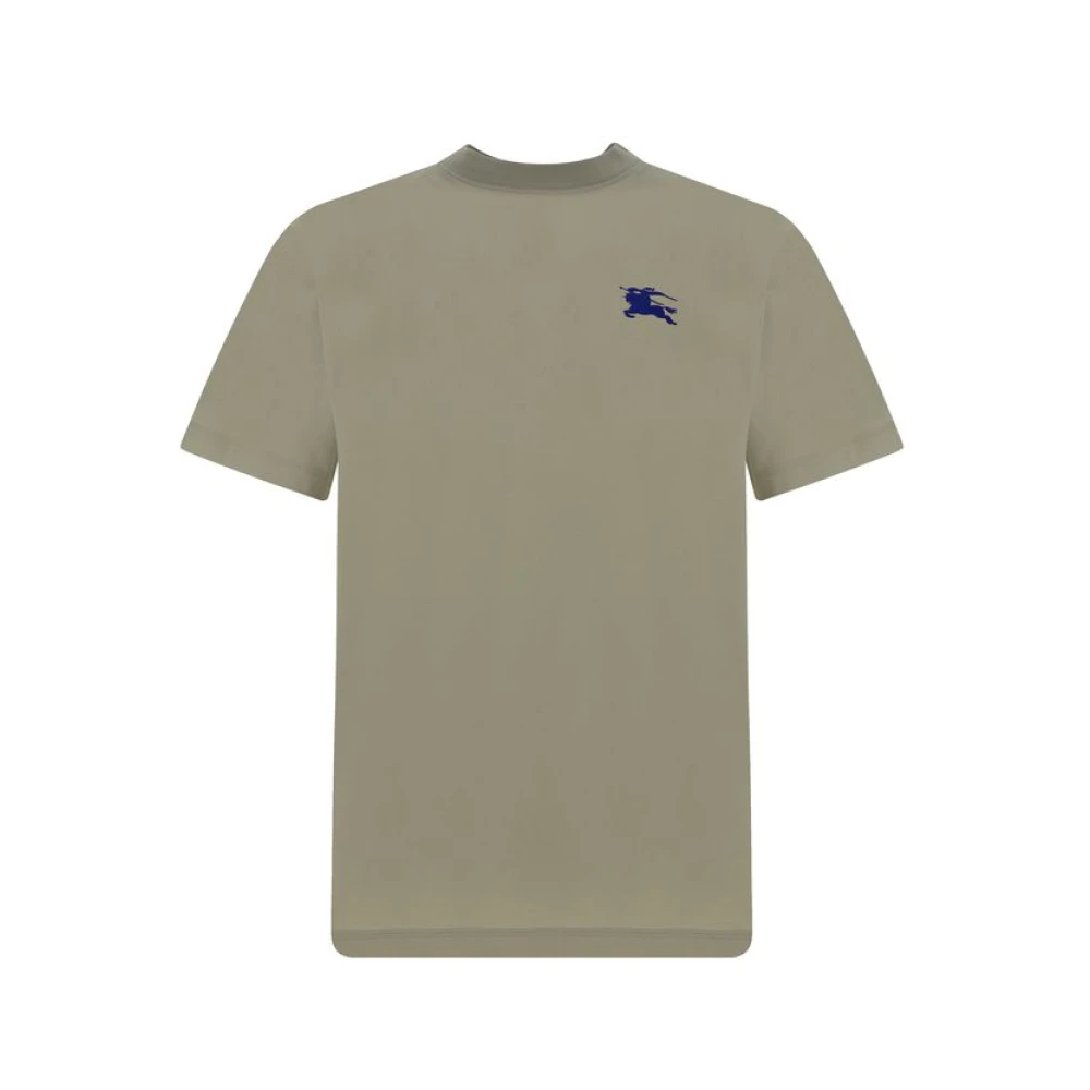 Burberry Equestrian Knight Logo Katoenen T-Shirt Green Heren