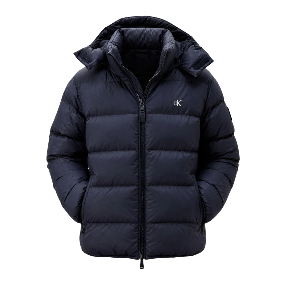 Calvin Klein Jeans , Winter Jackets, Male, Blue, Xl, Puffer Jacket