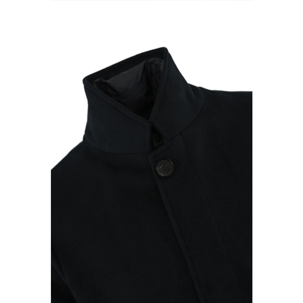Duno Zwarte Jas Cappotto Black Heren