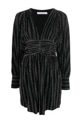 metallic-ribbed-langaermet-kjole