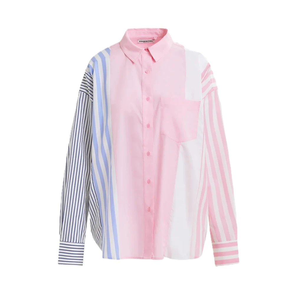 Essentiel Antwerp Oversized Button-Up Shirt Lichtgewicht Hemix Multicolor Dames