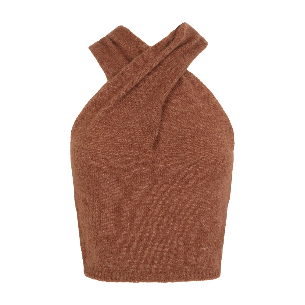 Cortana Vrouw Bruin Tops Dames, 2XS, Kasjmier, Lux Top