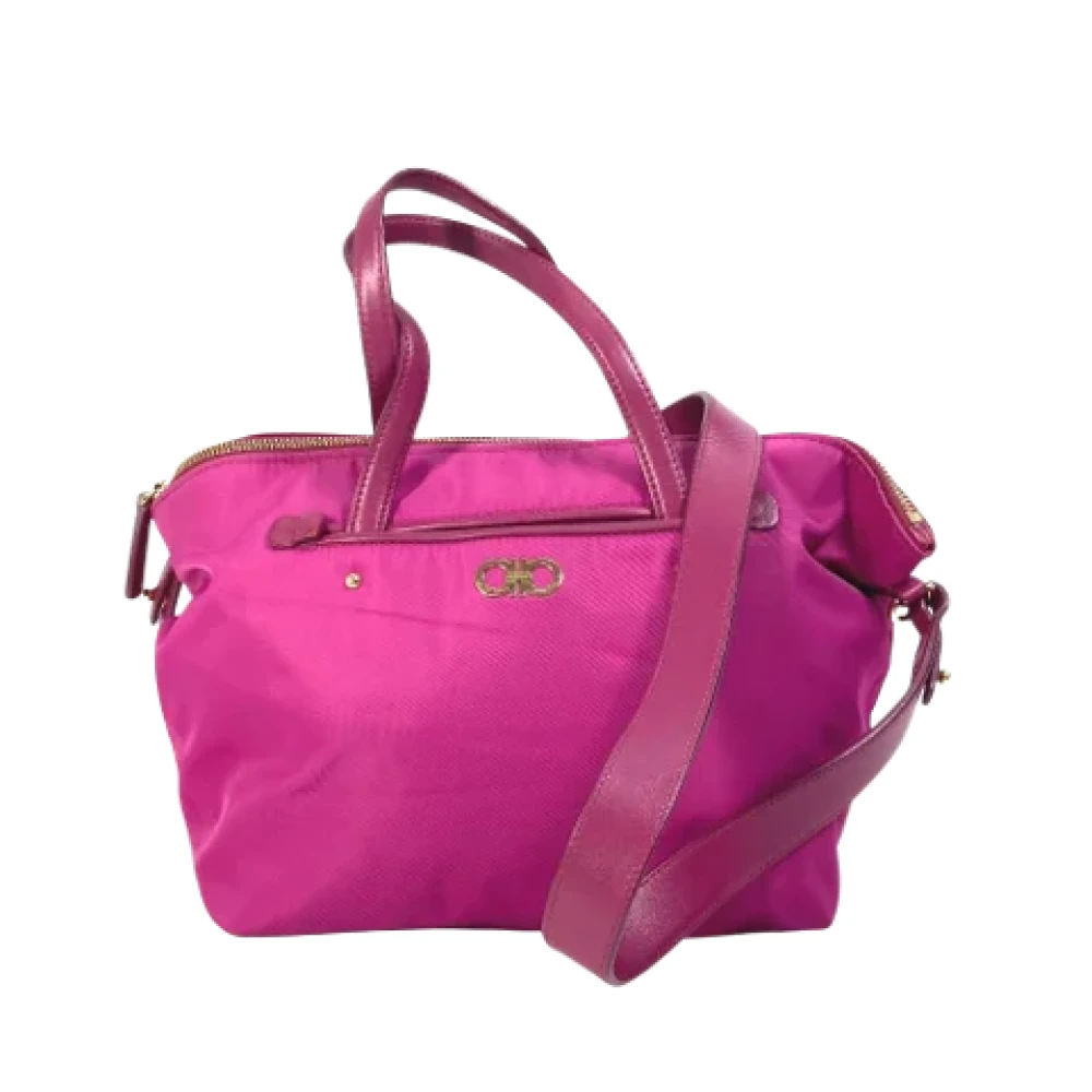 Salvatore Ferragamo Pre-owned Fabric handbags Pink Dames