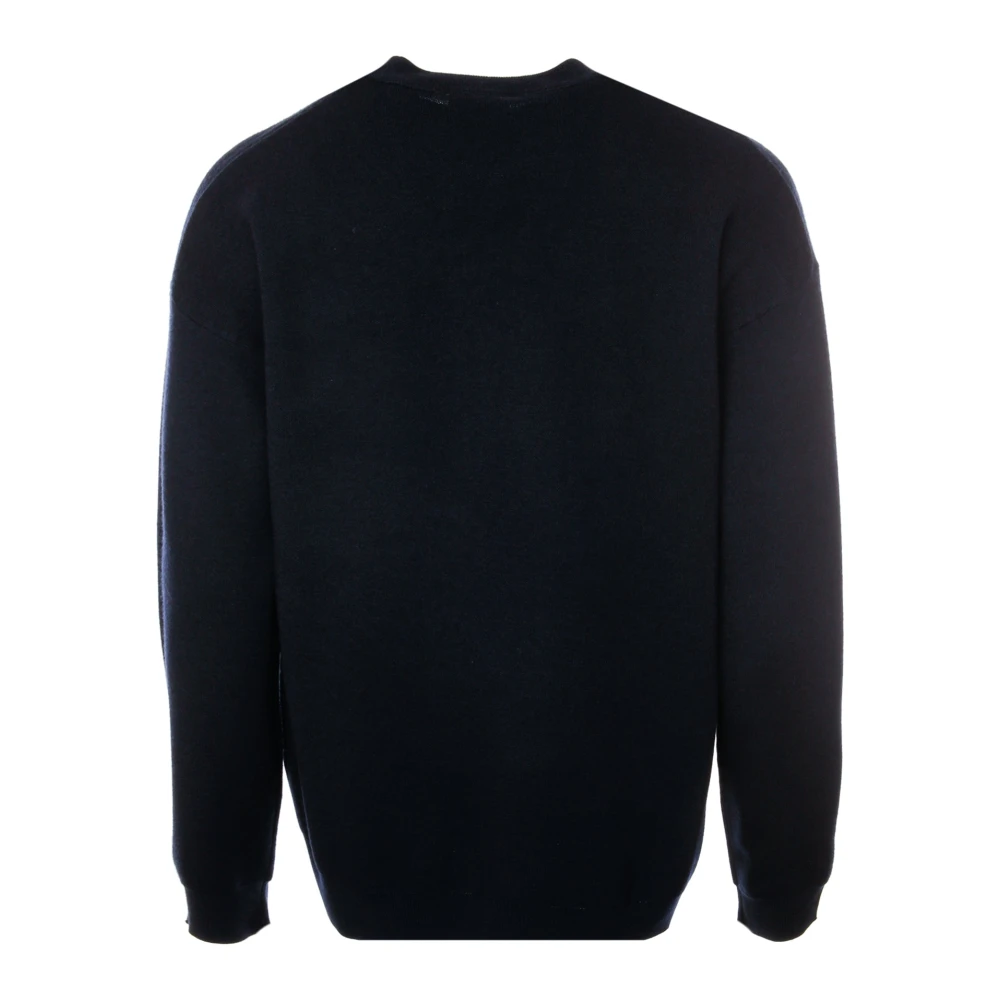 Drole de Monsieur Bloemen Gebreide Trui Blue Heren