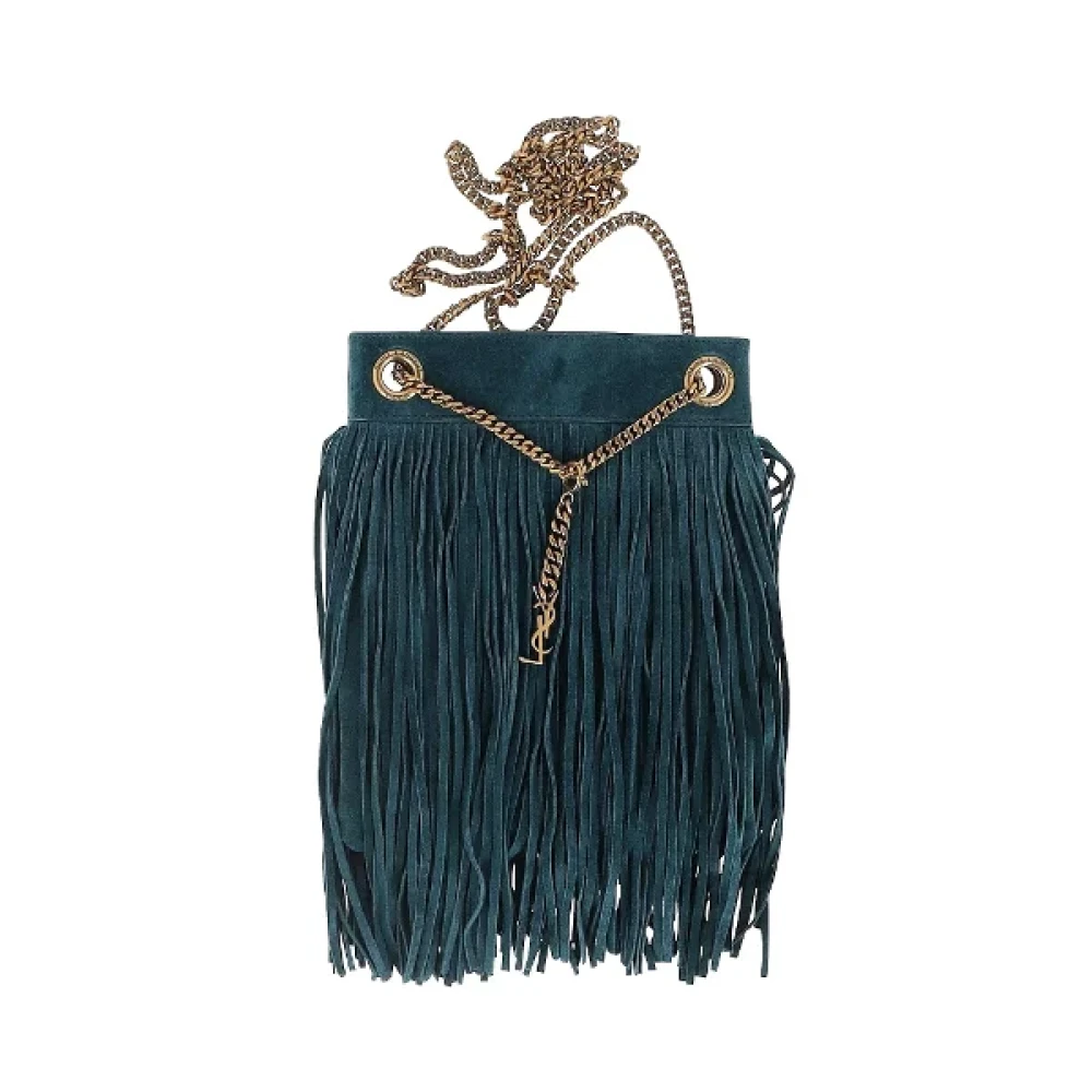 Yves Saint Laurent Vintage Pre-owned Suede crossbody-bags Green Dames
