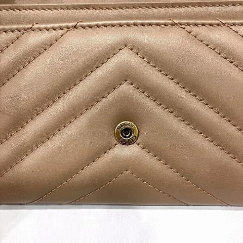 Gucci Vintage Pre-owned Leather wallets Beige Dames