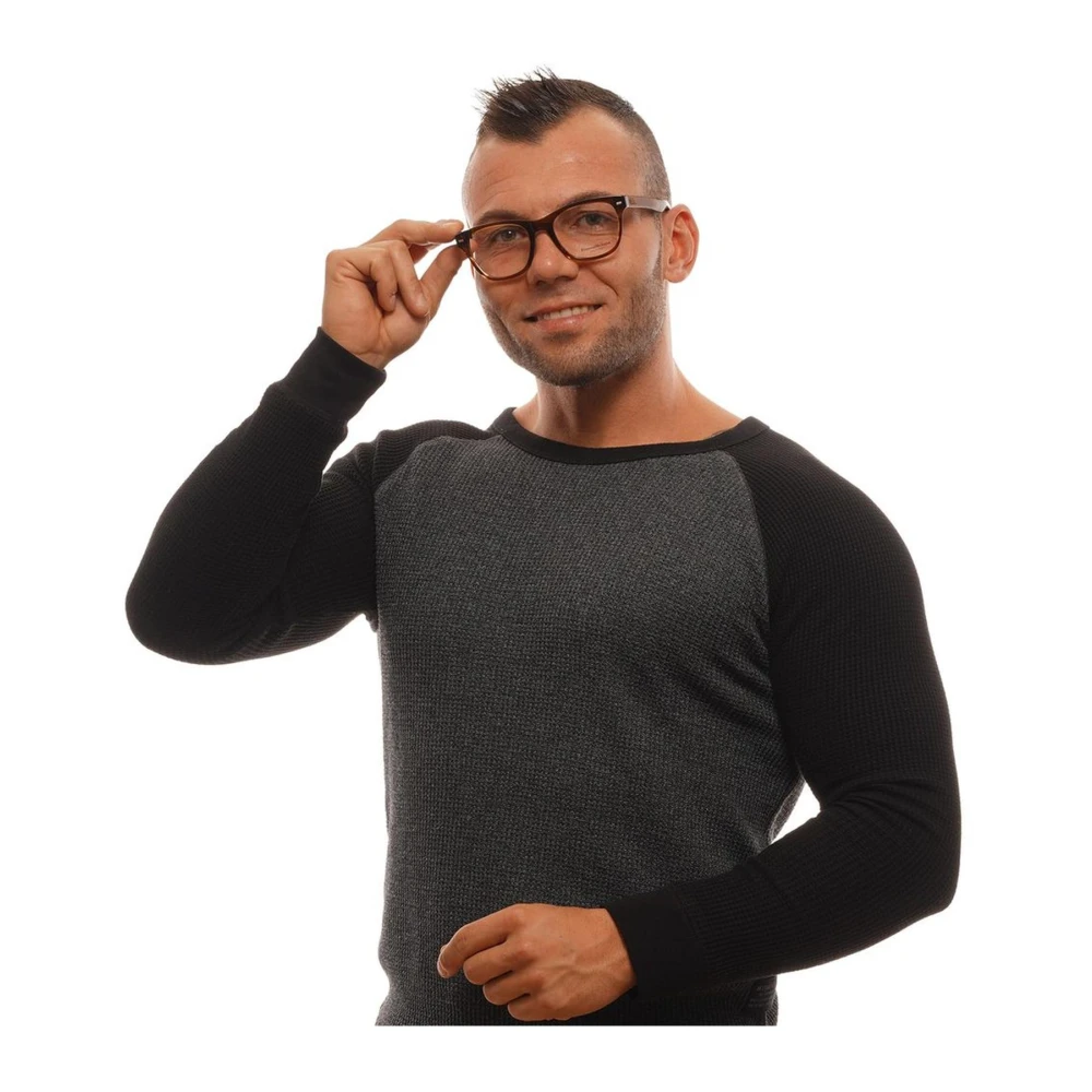 Ermenegildo Zegna Bruine Trapezium Optische Monturen met Veerscharnier Brown Heren