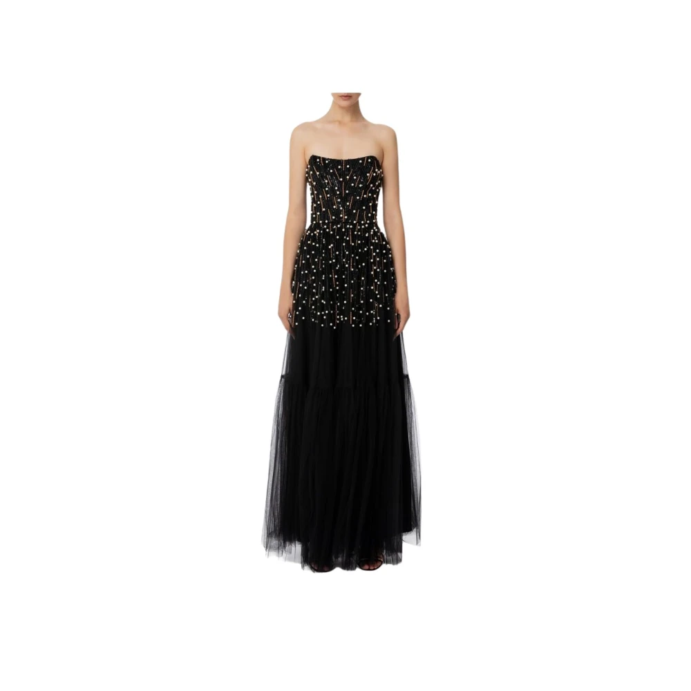Elisabetta Franchi Nylon Jurken en Jumpsuits Black Dames