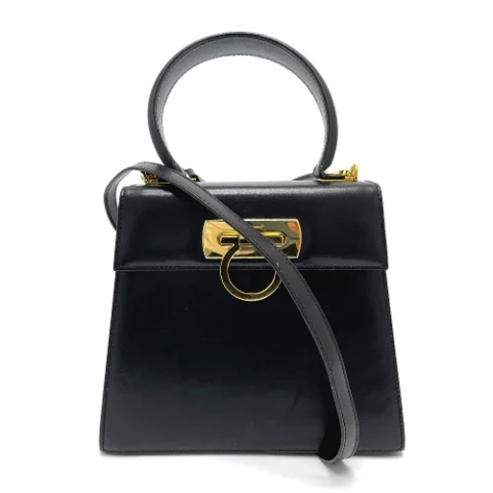 Salvatore Ferragamo Pre-owned Leather handbags Black Dames