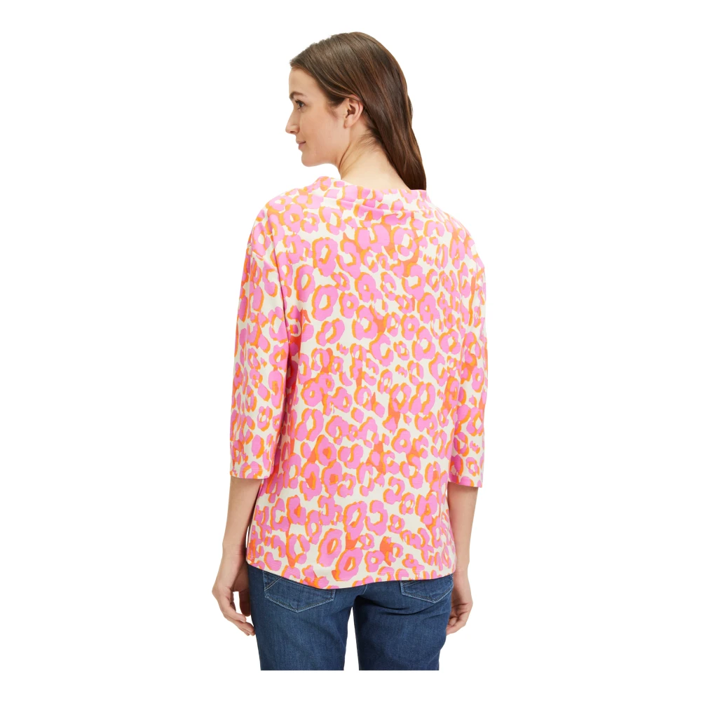 Betty Barclay Sweatshirt met dierenprint en glinsterende stenen Multicolor Dames