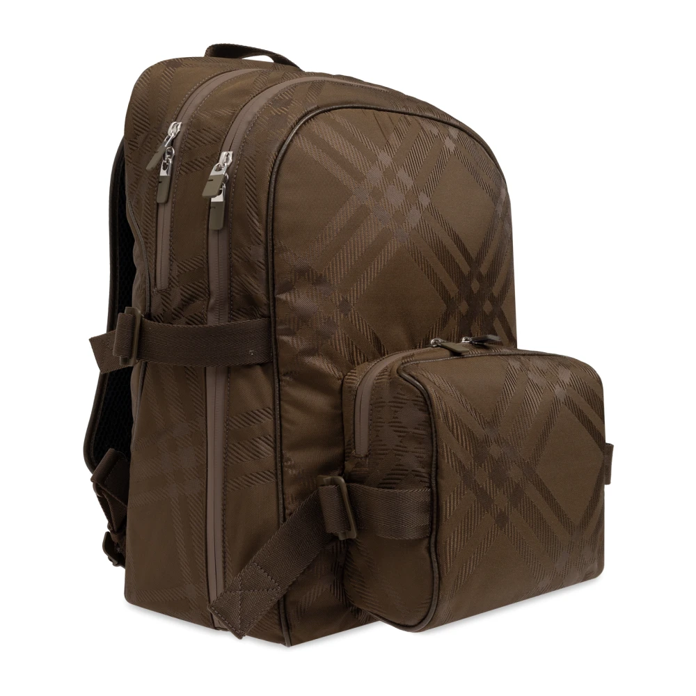 Burberry Rugzak met ruitpatroon Brown Heren