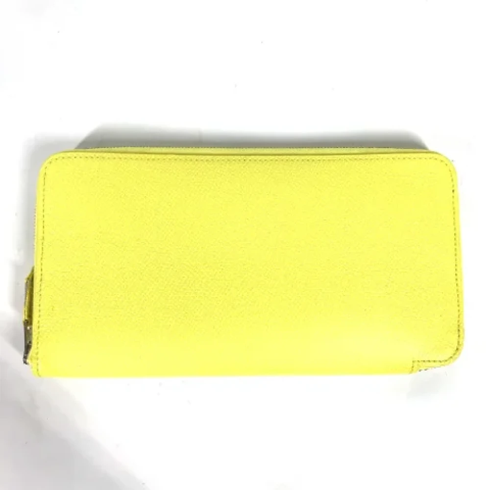 Hermès Vintage Pre-owned Leather wallets Yellow Dames
