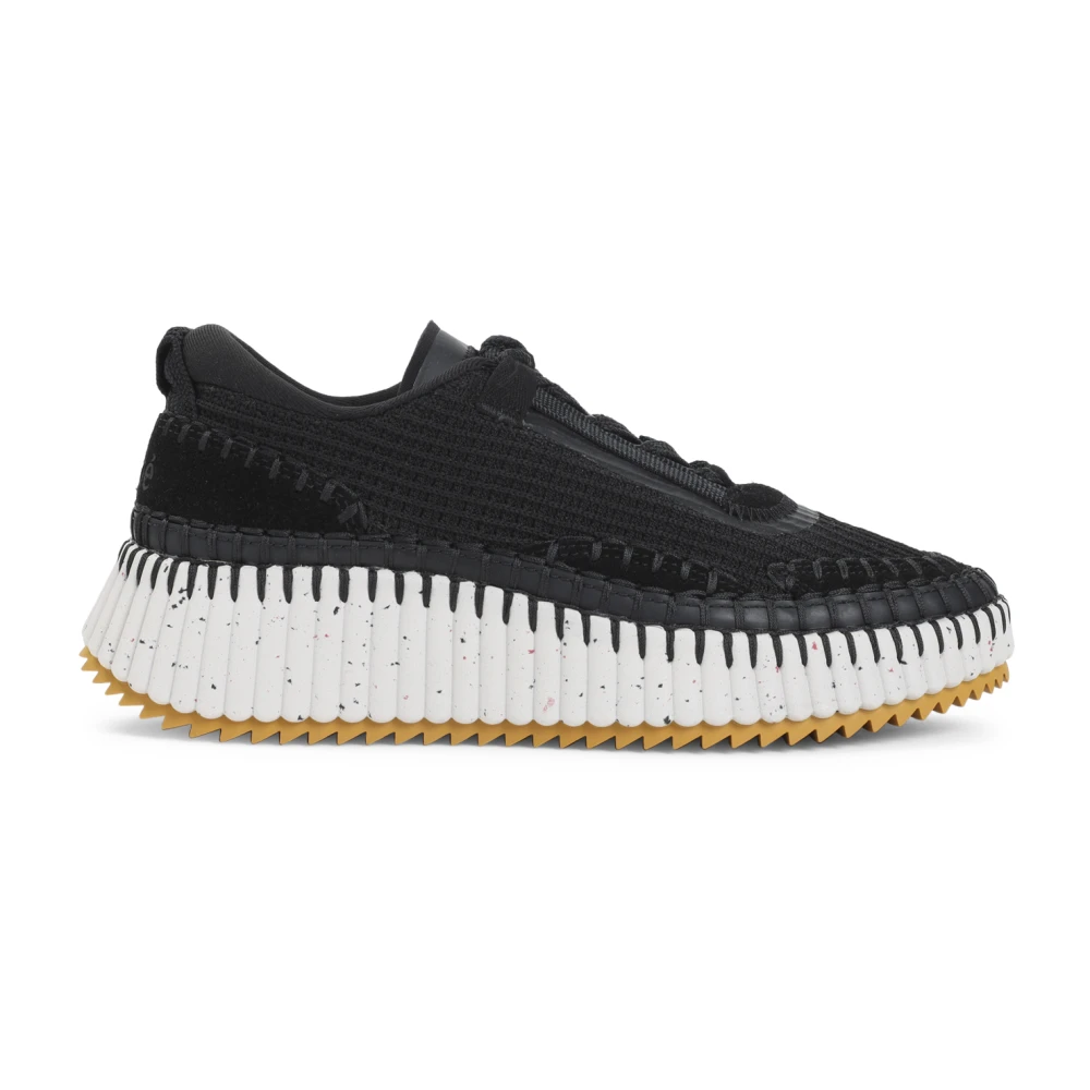 Chloé Black Nama Trainers In Mesh - Female - Sneakers - Black - 4 Uk - Shoes