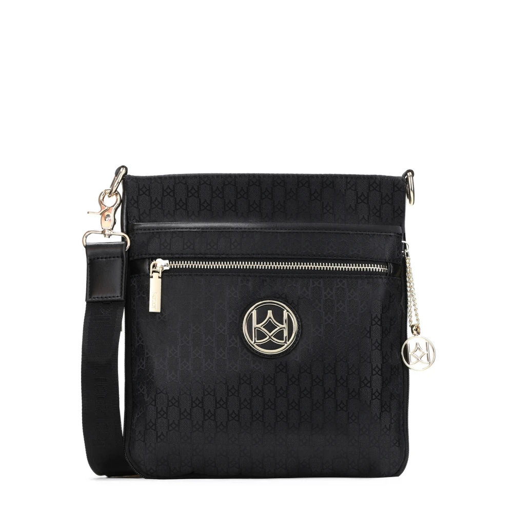Kazar Dames zwarte messenger tas Black Dames