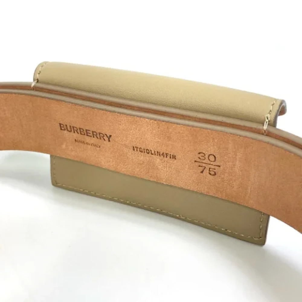 Burberry Vintage Pre-owned Leather belts Beige Dames