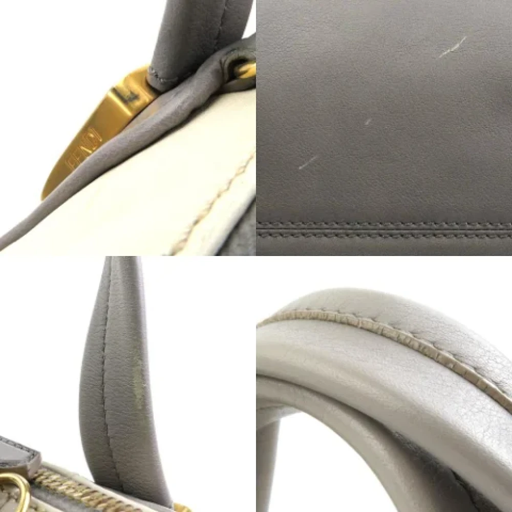 Fendi Vintage Pre-owned Leather fendi-bags Gray Dames
