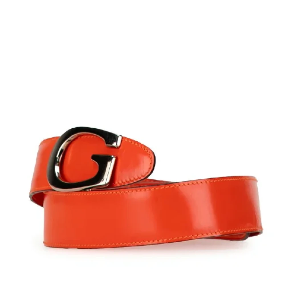 Gucci Vintage Pre-owned Leather belts Orange Dames