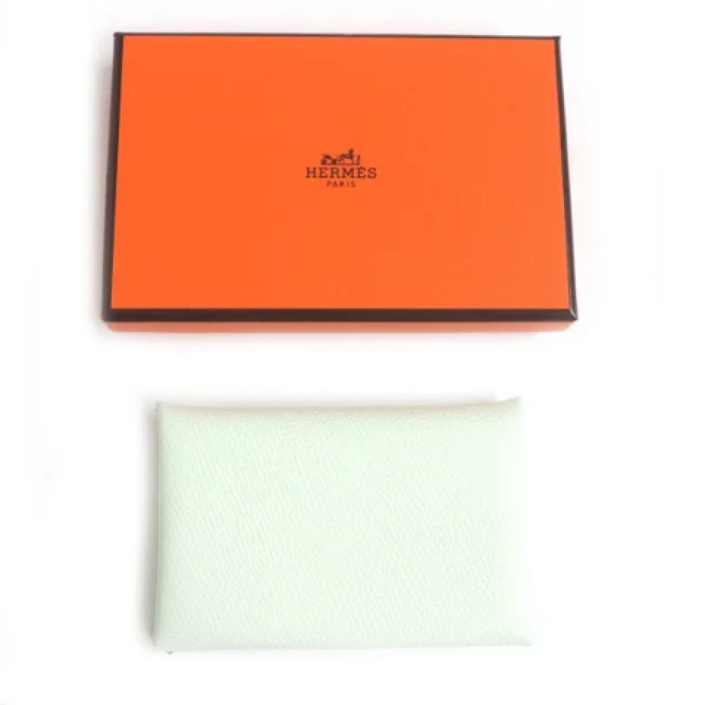 Hermès Vintage Pre-owned Leather wallets Green Dames