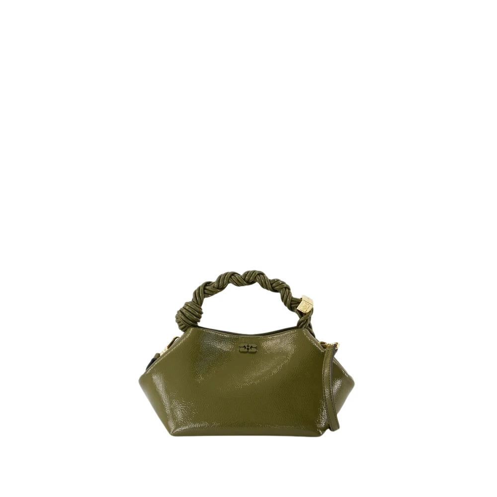 Ganni Kleine Patent Crossbody Tas Groen Green Dames