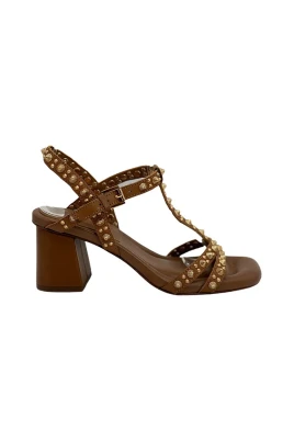 Janice Brun Lädersandal