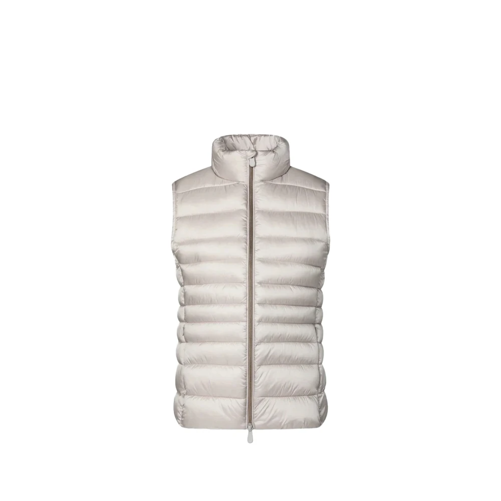 Save The Duck Beige Mouwloze Sweater Eco-Vriendelijk Comfort Beige Dames