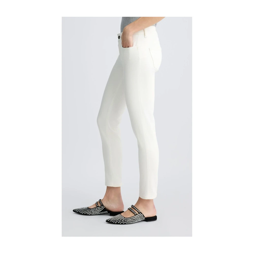 Liu Jo Blauwe Denim Jeans Wit White Dames