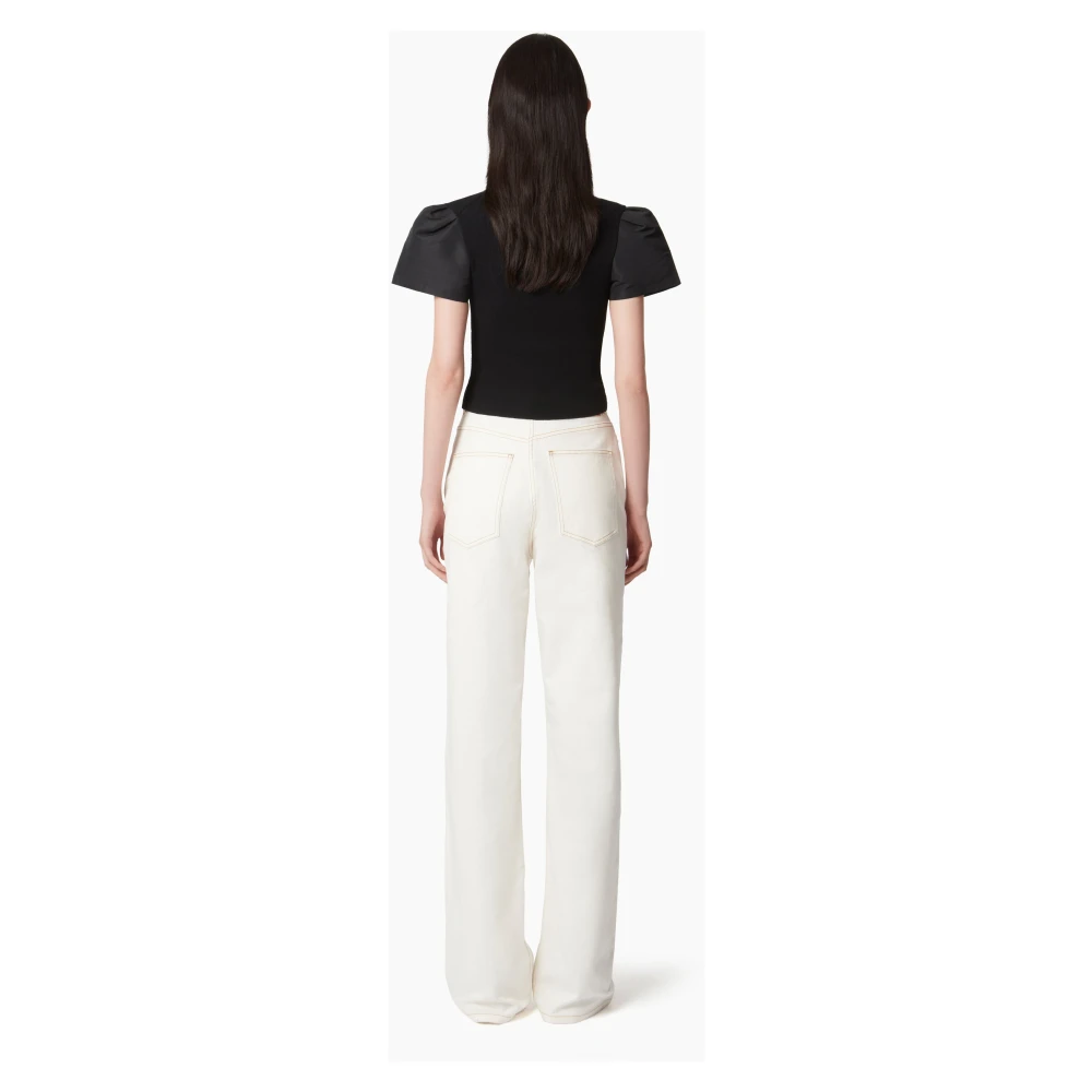 Nina Ricci T-Shirt MET Peplum Kort Black Dames