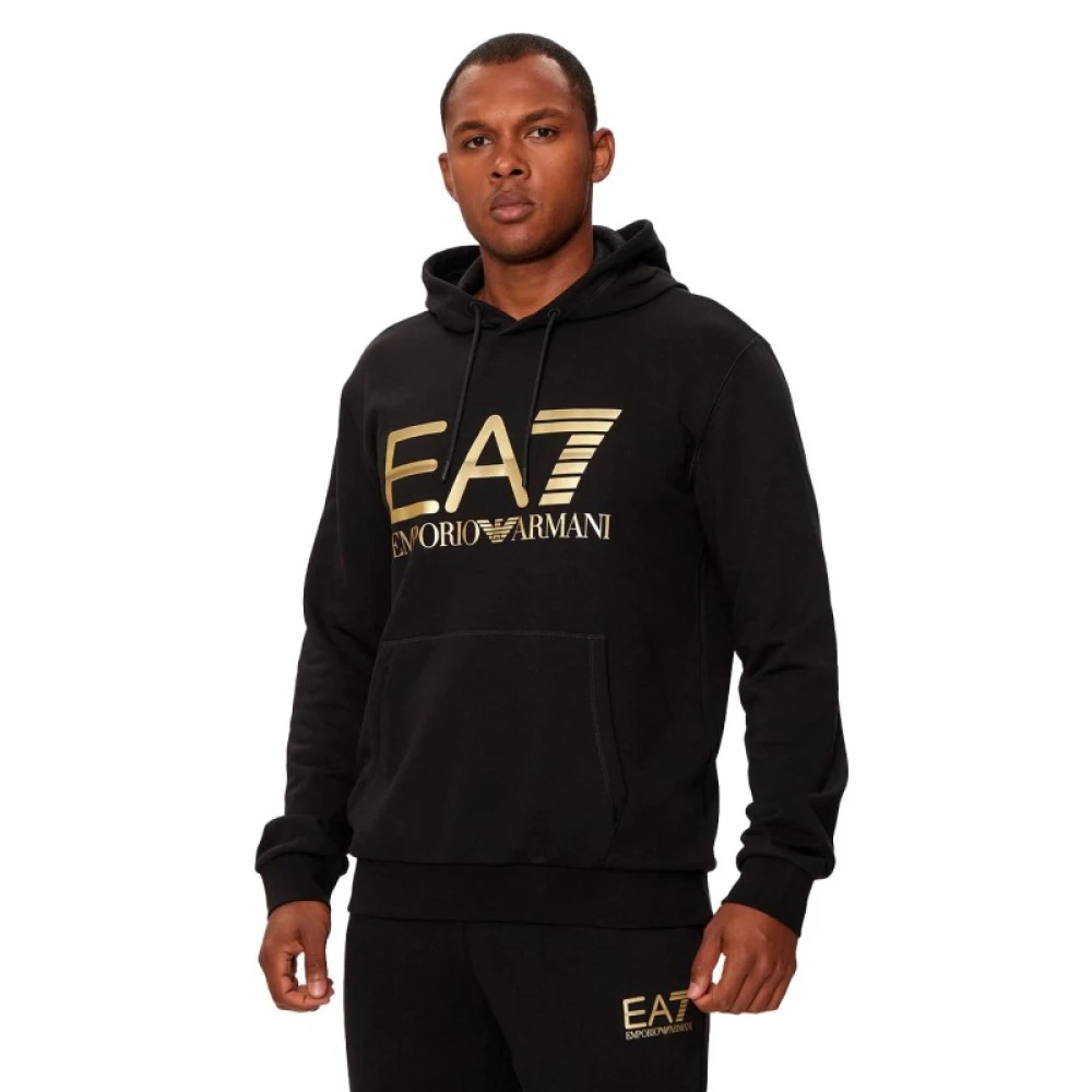 Armani Logo Sweater Black Heren