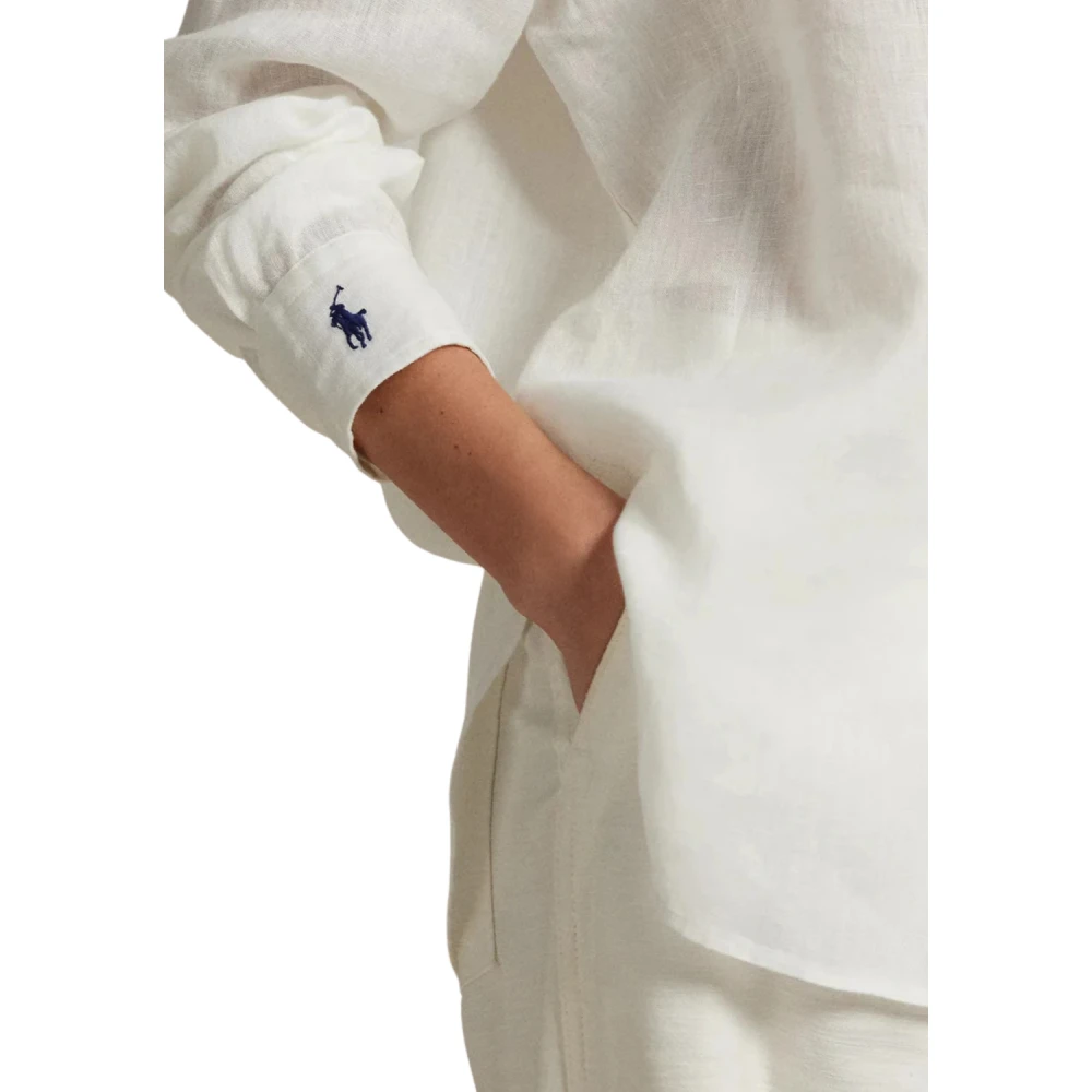 Polo Ralph Lauren Witte Overhemd met Lange Mouwen en Knoopsluiting White Dames