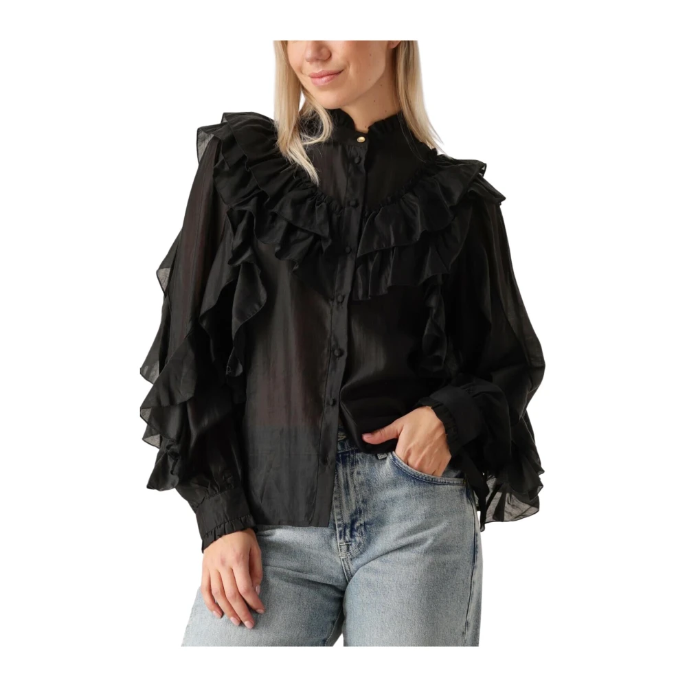 Aaiko Zwarte Daria Ten Blouse Black Dames